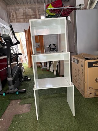 Juego de 3 mesas auxiliares blancas
