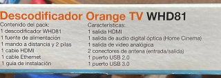 Descodificador Orange TV WHD81 UHD