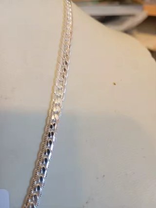 Collar Plata 925 Cadena Cubana Eslabones