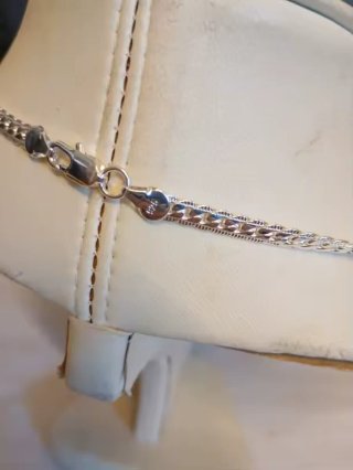 Collar Plata 925 Cadena Cubana Eslabones