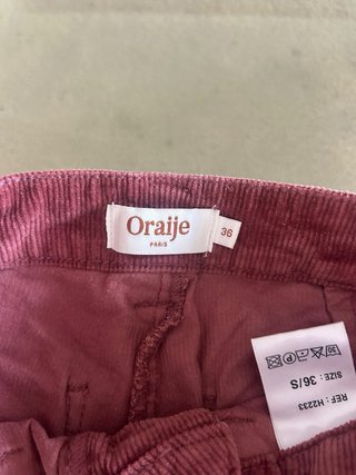 Pantalón de pana granate