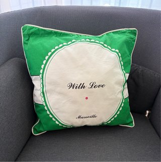 Cojín con Relleno IKEA “With Love Marseille” Verde