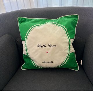 Cojín con Relleno IKEA “With Love Marseille” Verde