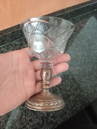 6 Copas Antiguas de Cristal Tallado