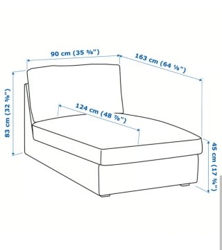KIVIK Chaiselongue Gris Tibbleby