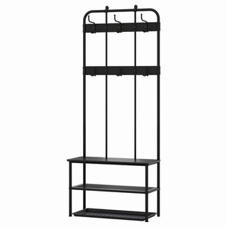 Mueble recibidor zapatero metal y madera