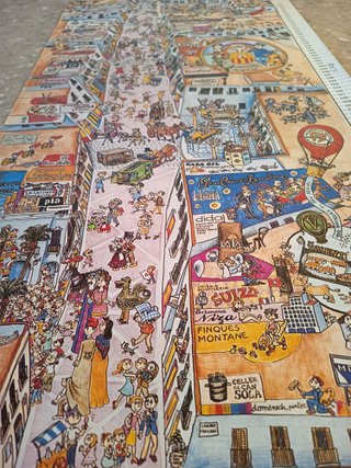 Pòster medidor vintage Vilanova de Pilarín Bayés