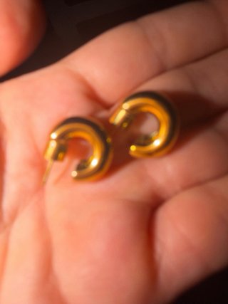 Pendientes Aro Baño Oro 18k Acero Inoxidable Nuevo