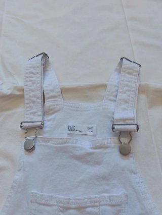 Peto vaquero corto blanco talla 12