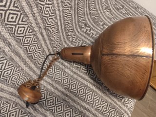 Lámpara colgante cobre estilo industrial y rústico