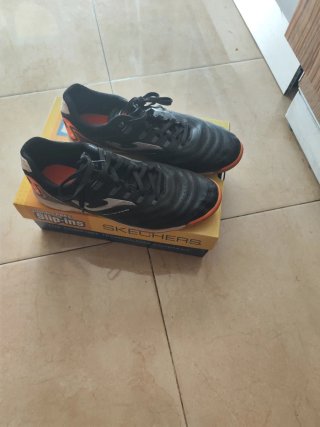 Zapatillas Fútbol Sala Joma Negras Naranja