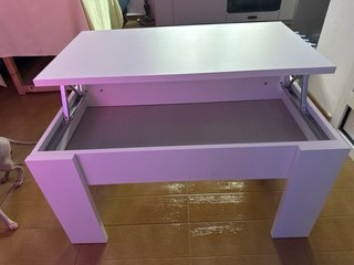Mesa de centro blanca de madera