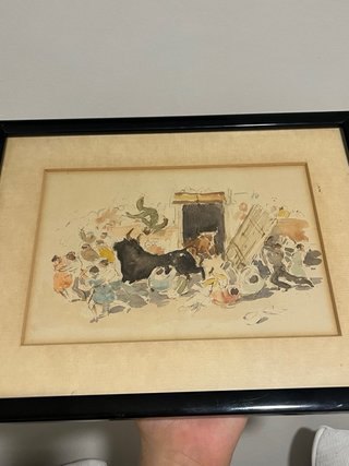 Cuadro Escena Taurina Enrique Mariñas
