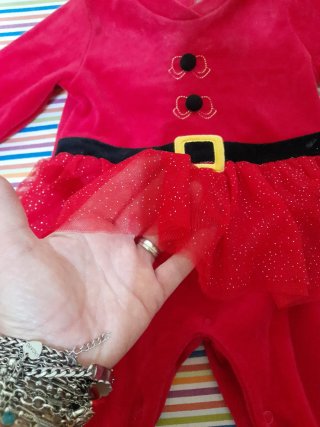 Tutina Natale Bambina Tulle Rossa