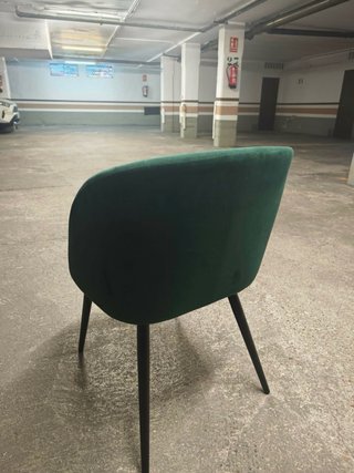 Silla comedor terciopelo amarillo