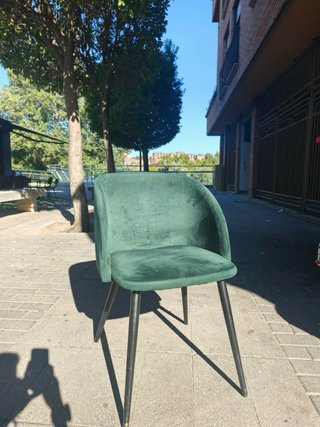 Silla comedor terciopelo amarillo