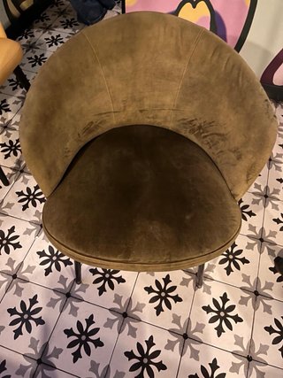 Silla comedor terciopelo amarillo