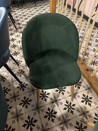Silla comedor terciopelo amarillo