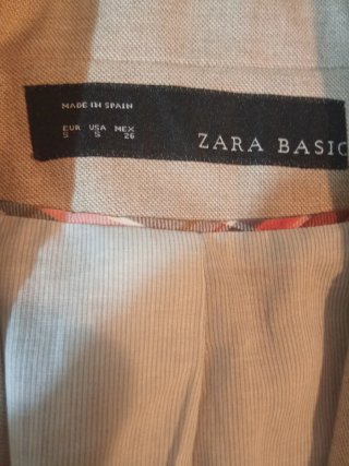 Americana Zara Lino/Algodón Talla S