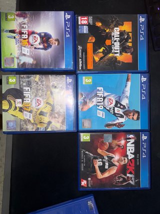 Lote 5 Juegos PS4: FIFA, COD, NBA 2K