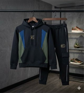 Chándal Nike Negro y Verde Talla M