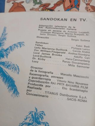 álbum de cromos "Sandokan"