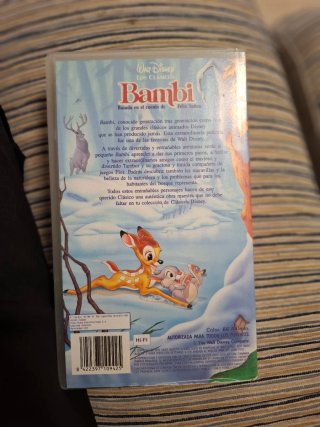 Película VHS Bambi Disney Clásicos 1993