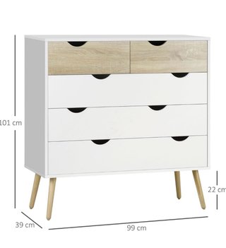 Cómoda nórdica bicolor