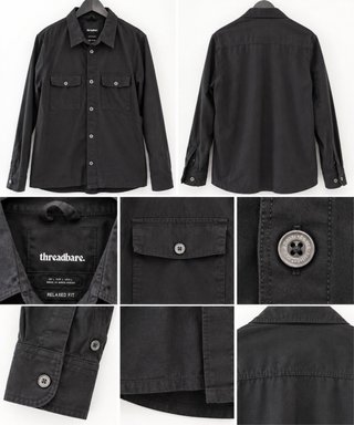 Sobrecamisa Threadbare Negra Talla L