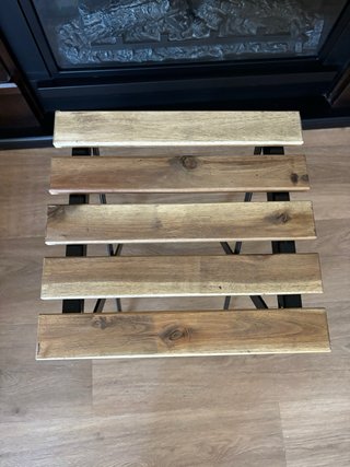 Taburete/Soporte Plantas Plegable Madera Metal