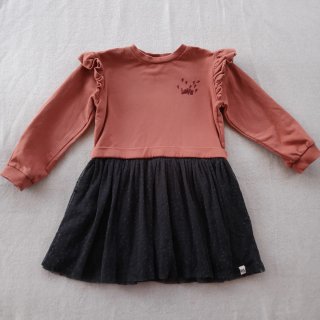 Confezione di 2 vestiti per bambina a righe e stampati