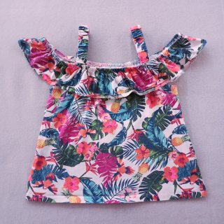 Confezione di 2 vestiti per bambina a righe e stampati