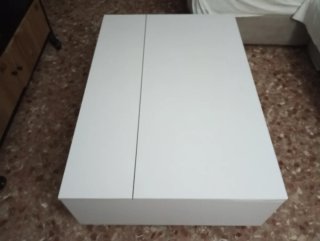 Mesa de centro elevable blanca