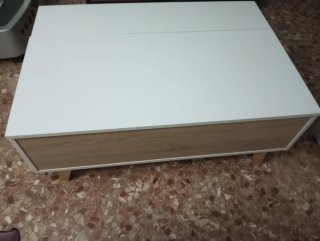 Mesa de centro elevable blanca