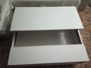 Mesa de centro elevable blanca