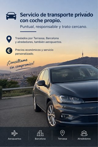 Servicio de transporte privado con coche propio!!