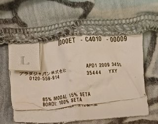 Blusa Prada Milano Seda Estampada Talla L