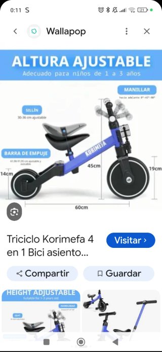 Triciclo Korimefa Azul
