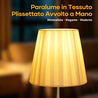 Abat-Jour touch tessuro plissettato dimmer vintage