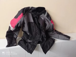 Chaqueta de Moto Negra y Gris