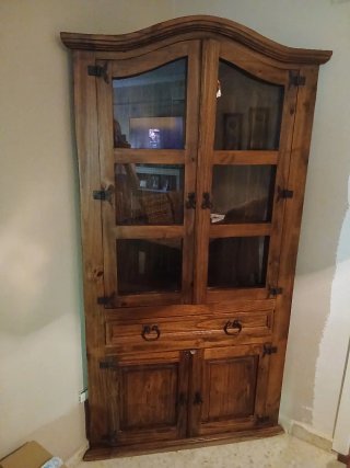 Vitrina Rinconera Madera Mexicana