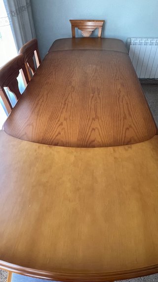 Mesa comedor extensible madera + 6 sillas a juego