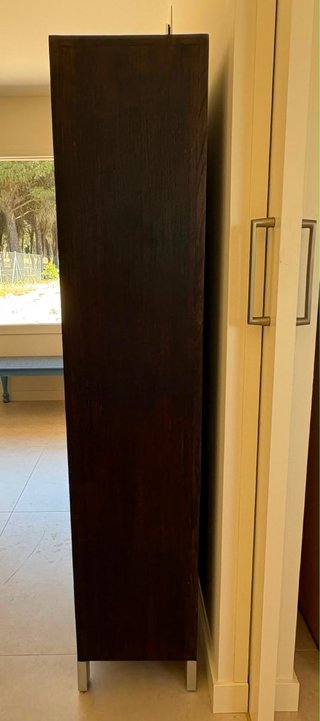 Vitrina Aparador Salón Madera Nogal Oscuro
