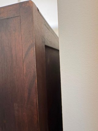 Vitrina Aparador Salón Madera Nogal Oscuro