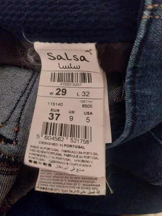 Pantalón Salsa Push Up Mujer Azul
