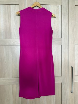 Vestido fiesta rosa con pedrería