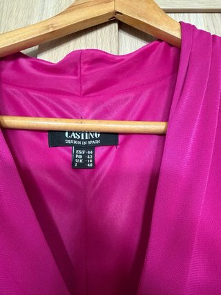 Vestido fiesta rosa con pedrería