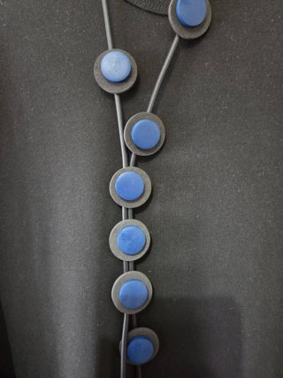 Collar largo maxi Deep Blue Bezoar Concept