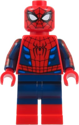 Minifigura LEGO Spider-man con celeste oscuro