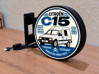 Cartel LED Citroën C15 Vintage Doble Cara